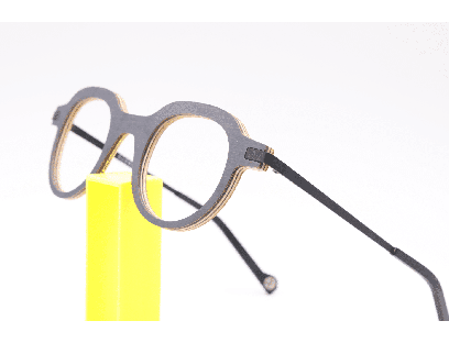 Lunettes de vue mixte CLEMENT LUNETIER EUGENE CHENE CENDRE