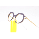 Lunettes de vue mixte CLEMENT LUNETIER PRISMA 28 AUBERGINE