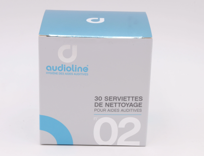 Produit d’entretien auditif LINGETTES DE NETTOYAGE POUR AIDES AUDITIVES X30 AUDIOLINE (AUD) – Valenciennes